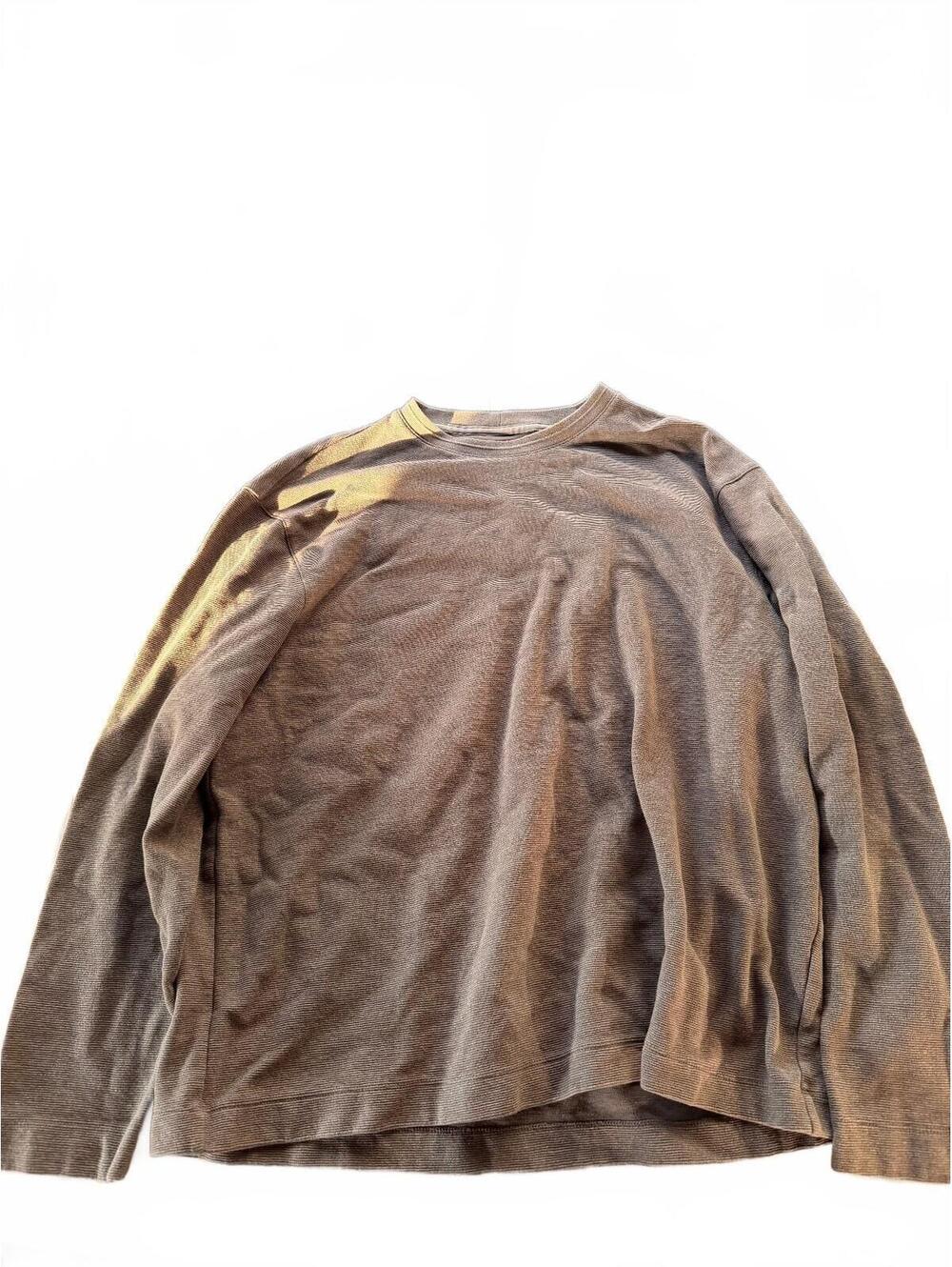 Van Heusen Men's XXL Long Sleeve Shirt Taupe Brown Regular Fit Cotton Blend